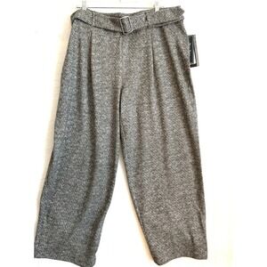 New York Clothing Company Womens Wide Leg Pants Chevron Print Belted Size 2X